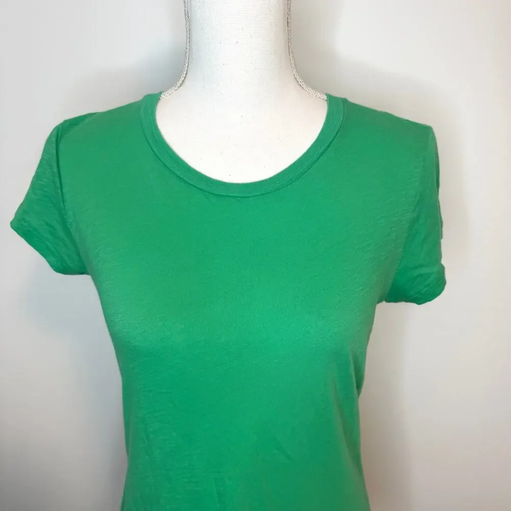 J. Crew Vintage Cotton Baby Tee Crew Neckline T Shirt Bundle Green Black Medium